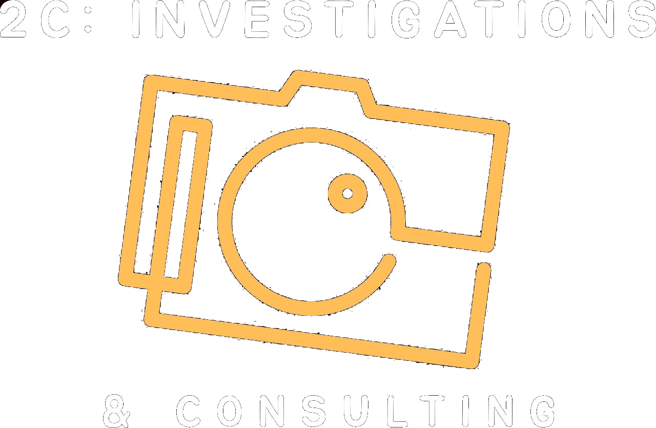 Orange camera logo saying Investigations & Consulting